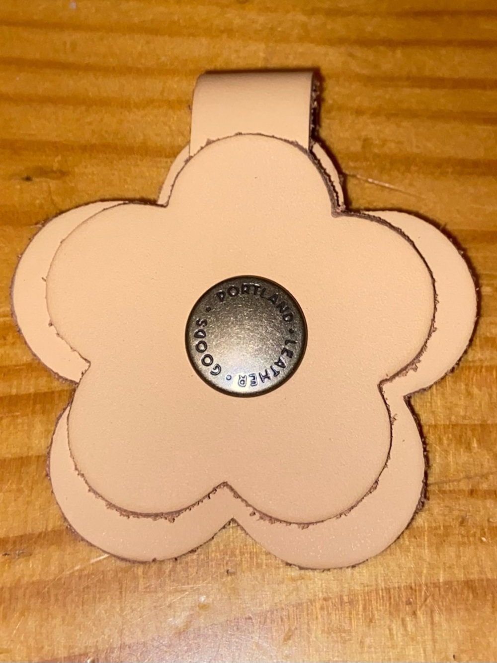 Portland Leather Light Orange Snap Flower - NEW